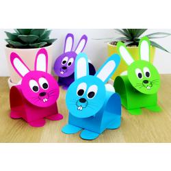 Grâce à une méthode facile les enfants s'amuseront à fabriquer des adorables petits lapins en papier. activité parfaite pour le printemps ou pour Pâques Une activité de Pâques simple que t