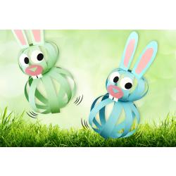 Fabriquez ces petit lapins trop mignons puis faites les bondir dans tous les sens ! Une activité créative originale qui nécessite très peu de matériel : quelques feuilles de papier, une paire