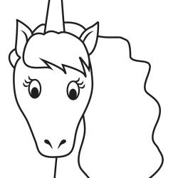 Le gabarit de la licorne arc-en-ciel à télécharge et à imprimer gratuitement