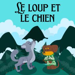 Fable 5 : le loup et le chien de Jean de la Fontaine - Livre premier. Le loup et le chien, fable de Jean de La Fontaine. Texte à imprimer et à illustrer d'un dessin ou d'un coloriage