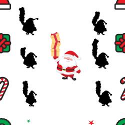 Jeu d'identification des ombres du Père Noël. Il faut aider le Père Noël à retrouver son ombre. Un lutin malin s'est amusé à malanger toutes les ombres !