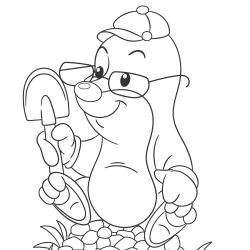 coloriage de taupe