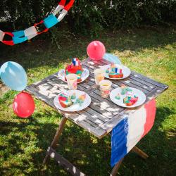 Toutes les activités du goûter d'enfants sur le thème de la fête nationaledu 14 juillet