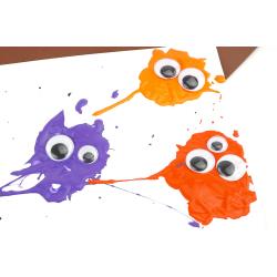 Les petits monstres à écraser (splat painting)