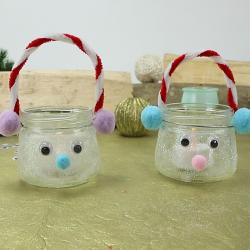 Voici des jolis photophores à paillettes de Noël à réaliser soi-même et avec les enfants facilement.