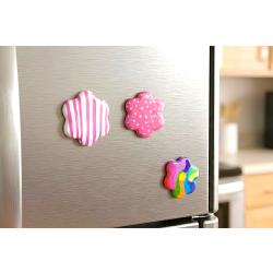 Magnets fleurs en argile autodurcissante
