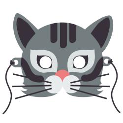 Un masque de chat à imprimer gratuitement pour le Carnaval. copie