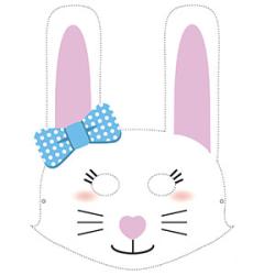 Un masque de lapin à imprimer gratuitement pour le Carnaval. copie