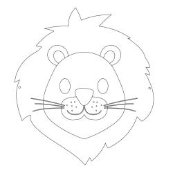 Imprimer le coloriage d'un masque de lion masque à imprimer pour le carnaval