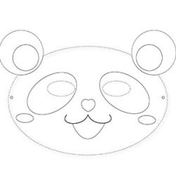 Un masque de panda à colorier gratuitement pour le Carnaval. copie copie copie copie copie copie copie copie copie copie