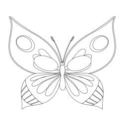 Imprimer le coloriage d'un masque de papillon. Un masque pour le carnaval