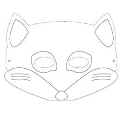 Un masque de renard à colorier gratuitement pour le Carnaval. copie copie copie copie copie copie