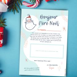 Imprimez cette jolie lettre au Père Noël gratuitement pour vos enfants et envoyez-la au Pôle Nord - Modèle de lettre 6
