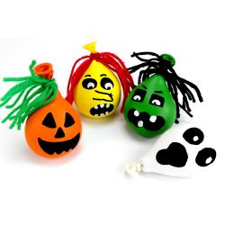 Dans ce tutoriel d'Halloween nous allons fabriquer des petits monstres d'Halloween malléables, version balles anti-stress. Au lieu de la traditionnelle farine placée dans les balles an