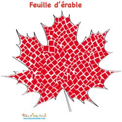 Les enfants de tout âge adorent la mosaïque ! Voici une idée de mosaïque sur le thème de l'automne. Imprimez l'un des dessins d'automne comme une grosse feuille d'érable, découpez une