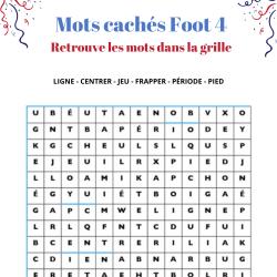 Mots cachés sur le foot - grille 4