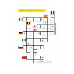 Dans le jeu de mots fléchés il faut trouver des mots en fonction du nombre de cases et de l'indice qui se trouve en début de mot ! Ces jeux de Mots fléchés sur les pays sont gratuits. Ils permettent d