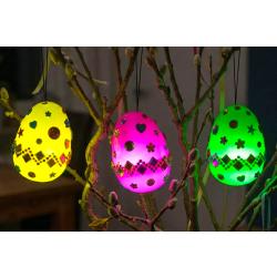 Oeufs de Pâques lumineux à suspendre