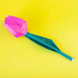 carte origami fleur
