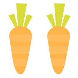 Image de Pà¢ques à imprimer pour les collages d'enfant :  Image de Pâques à imprimer pour les collages d'enfant. Des carottes pour le lapin de Pâques !