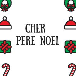 Le papier à lettre de Noël avec des motifs