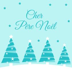 Le papier à lettre de Noël en bleu à imprimer avec Tête à modeler