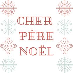 Le papier à lettre de Noël moderne à imprimer gratuitement
