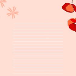 Papier au motif saint valentin pour envoyer un message d'amitié ou d'amour