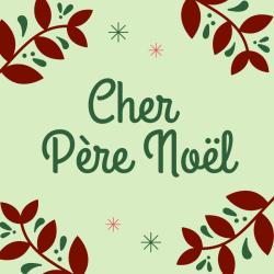 Le papier à lettre de Noël fleuri à imprimer avec Tête à modeler