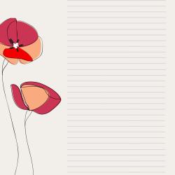 Papier à lettre de saint Valentin : Papier de joyeuse saint Valentin décoré de la poupée au coffret