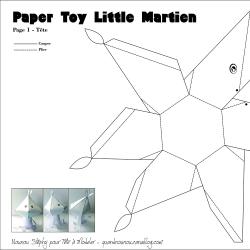 Le patron a imprimer gratuitement du papertoy martien
