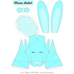 Le patron à imprimer gratuitement du lapin en origami 3D