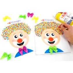 Peinture au coton-tige - clown