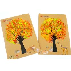 Peinture au coton-tige d'automne