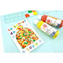 Peinture au doigts - carte bonnet