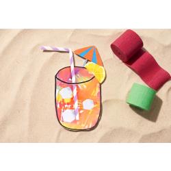 Peinture avec du papier crépon - Cocktails d'été