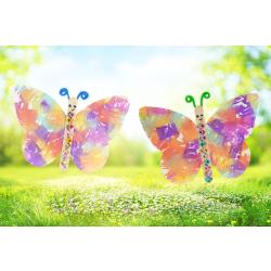 Peinture avec du papier crépon - papillon