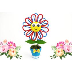 Découvrez aujourd'hui une activité manuelle passionnante qui permettra aux enfants de fabriquer une jolie fleur dans son pot. Les enfants s'amuseront à peindre les différents éléments