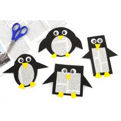 Petits pingouins en papier journal