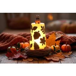 Photophore d'automne - le hibou