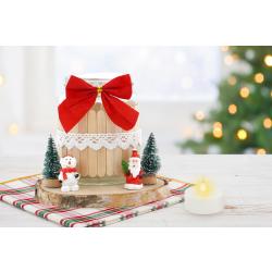 Photophore de Noël avec des petits personnages