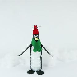 Pingouin à réaliser avec une bouteille en plastique recyclé