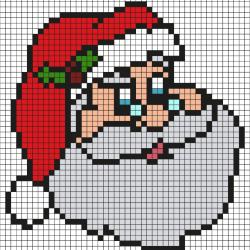 Découvrez comment réaliser ce beau Père Noël grâce au Pixel Art. Pour cela, prenez une feuille quadrillée et reproduisez chaque carré coloré afin de créer petit à petit ce père Noël qui sera ravi de p