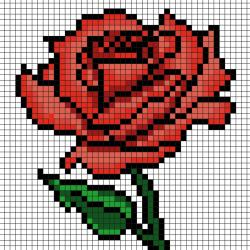 Offrez une jolie rose à chaque maman pour la Fête des mères grâce à ce modèle en Pixel Art. Imprimez gratuitement  notre modèle simple qui vous permettra de créer facilement une rose pour maman en Pix