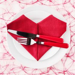 Pilage de serviette coeur