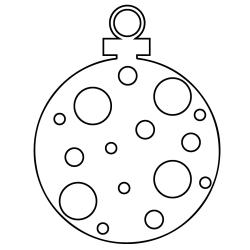 Pochoir boule de Noël à imprimer afin de décorer la mason. Il suffit de découper en suivant les traits.