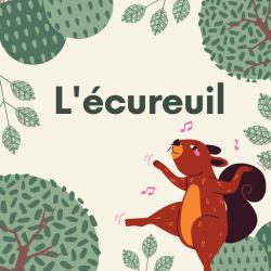 Un poème à découvrir avec les enfants histoire de parler d'un écureuil à la saison des noix  , Poésie illustrée à imprimer et à colorier
