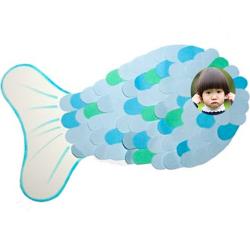 Fabriquer un poisson cadre  photo et y glisser la photo de l'enfant