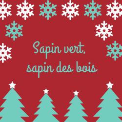 Poésie Sapin vert, sapin de bois pour réciter avec les enfants.Poésie version à colorier.