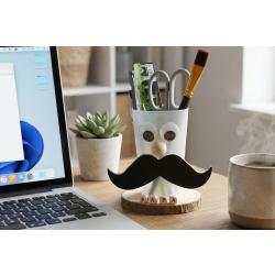 Pot à crayons moustache